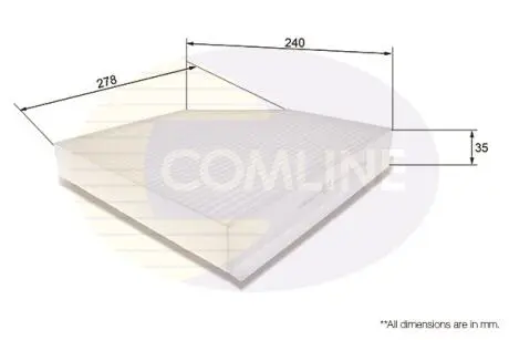 EKF106 EKF106 Comline - Фільтр салону (аналогWP9328/LAK386) COMLINE підбір по vin на Brocar