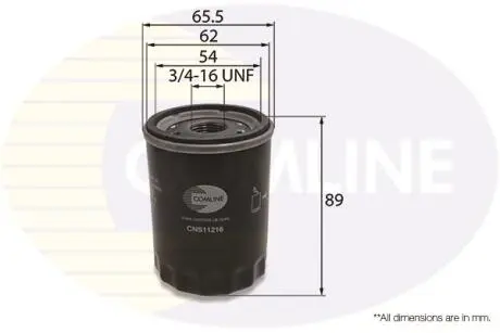 CNS11216 CNS11216 Comline - Фільтр оливи (аналогWL7166/OC218) COMLINE подбор по vin на Brocar