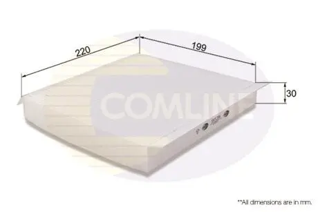 EKF206 EKF206 Comline - Фільтр салону (аналогWP9104/LA119) COMLINE підбір по vin на Brocar