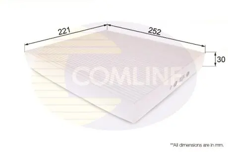 EKF210 EKF210 Comline - Фільтр салону (аналогWP9298/LA343) COMLINE підбір по vin на Brocar