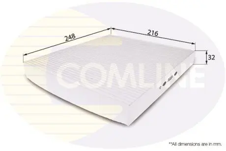 EKF122 EKF122 Comline - Фільтр салону (аналогWP9036/LA120) COMLINE підбір по vin на Brocar