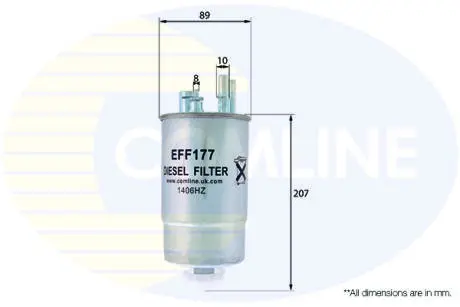 EFF177 EFF177 Comline - Фільтр палива (аналогWF8384/KL566) COMLINE подбор по vin на Brocar