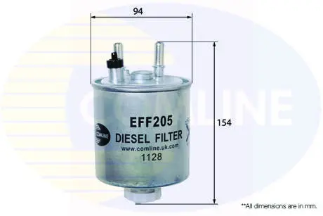EFF205 EFF205 Comline - Фільтр палива (аналогWF8403/KL638) COMLINE підбір по vin на Brocar