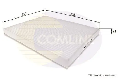 EKF137 EKF137 Comline - Фільтр салону (аналогWP9250/LA306) COMLINE подбор по vin на Brocar