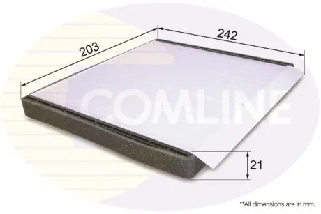 EKF203 EKF203 Comline - Фільтр салону (аналогWP2046/LA447) COMLINE подбор по vin на Brocar