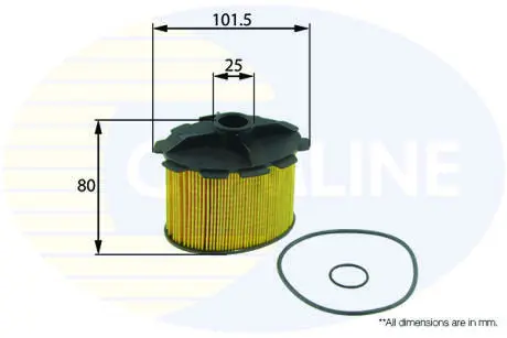EFF071 EFF071 Comline - Фільтр палива (аналогWF8177/KX84D) COMLINE подбор по vin на Brocar