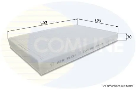 EKF119 EKF119 Comline - Фільтр салону (аналогWP6828/LA75) COMLINE подбор по vin на Brocar