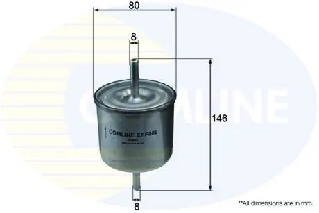 EFF009 EFF009 Comline - Фільтр палива (аналогWF8069/KL61) COMLINE підбір по vin на Brocar