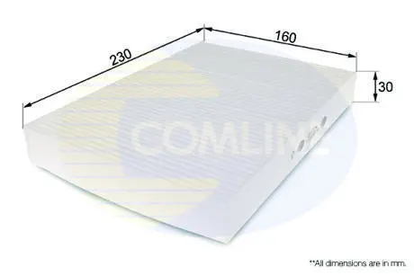 EKF124 EKF124 Comline - Фільтр салону (аналогWP6928/LA87) COMLINE подбор по vin на Brocar