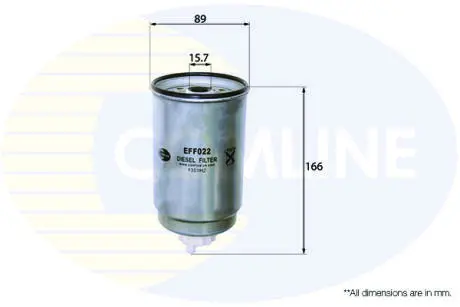 EFF022 EFF022 Comline - Фільтр палива (аналогWF8052/KC90) COMLINE підбір по vin на Brocar