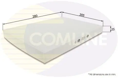 EKF112 EKF112 Comline - Фільтр салону (аналогWP6810/LA31) COMLINE підбір по vin на Brocar