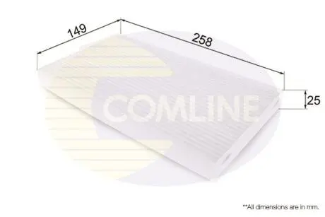 EKF344 EKF344 Comline - Фільтр салону (аналогWP2068) COMLINE підбір по vin на Brocar