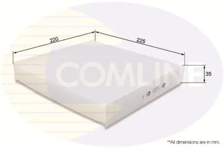 EKF193 EKF193 Comline - Фільтр салону (аналогWP9142) COMLINE підбір по vin на Brocar