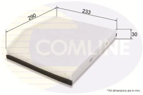 EKF384 EKF384 Comline - Фільтр салону (аналогWP2118) COMLINE підбір по vin на Brocar