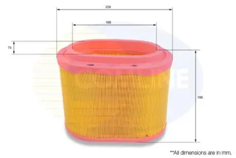 CHY12263 CHY12263 Comline Фільтр повітря (аналог WA657) COMLINE підбір по vin на Brocar