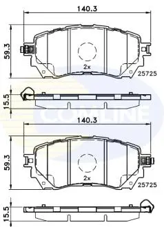 CBP32237 CBP32237 Comline - Гальмівні колодки до дисків COMLINE підбір по vin на Brocar