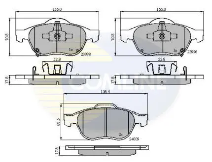 CBP31249 CBP31249 Comline - Гальмівні колодки до дисків COMLINE подбор по vin на Brocar