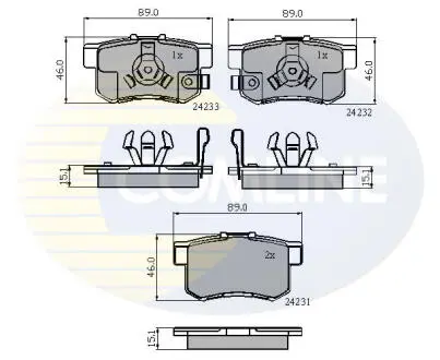 CBP31736 CBP31736 Comline - Гальмівні колодки до дисків COMLINE підбір по vin на Brocar