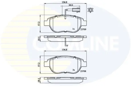 CBP11038 CBP11038 Comline - Гальмівні колодки до дисків COMLINE подбор по vin на Brocar