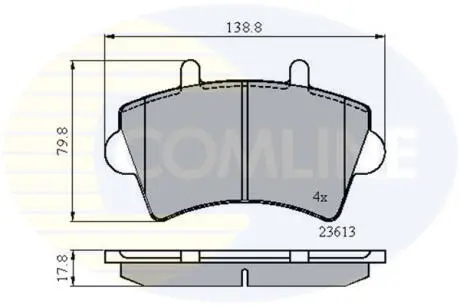 CBP01035 CBP01035 Comline - Гальмівні колодки до дисків COMLINE підбір по vin на Brocar
