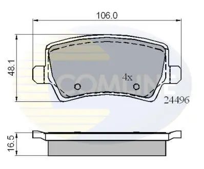 CBP01613 CBP01613 Comline - Гальмівні колодки до дисків COMLINE подбор по vin на Brocar