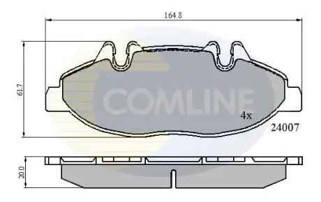 CBP01305 CBP01305 Comline - Гальмівні колодки до дисків COMLINE підбір по vin на Brocar