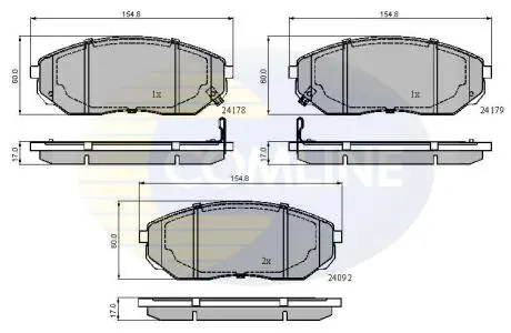 CBP31178 CBP31178 Comline - Гальмівні колодки до дисків COMLINE подбор по vin на Brocar