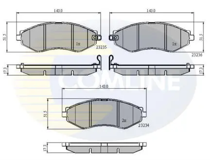 CBP31188 CBP31188 Comline - Гальмівні колодки до дисків COMLINE підбір по vin на Brocar