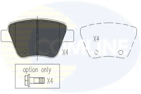CBP02022 CBP02022 Comline - Гальмівні колодки до дисків COMLINE підбір по vin на Brocar