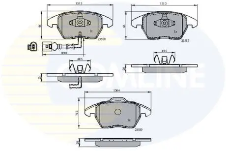 CBP11224 CBP11224 Comline - Гальмівні колодки до дисків COMLINE підбір по vin на Brocar
