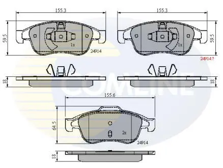 CBP01677 CBP01677 Comline - Гальмівні колодки до дисків COMLINE підбір по vin на Brocar