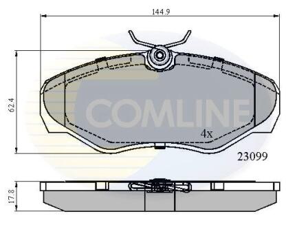 CBP01127 CBP01127 Comline - Гальмівні колодки до дисків COMLINE підбір по vin на Brocar