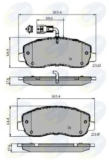 CBP12106 CBP12106 Comline - Гальмівні колодки до дисків COMLINE підбір по vin на Brocar