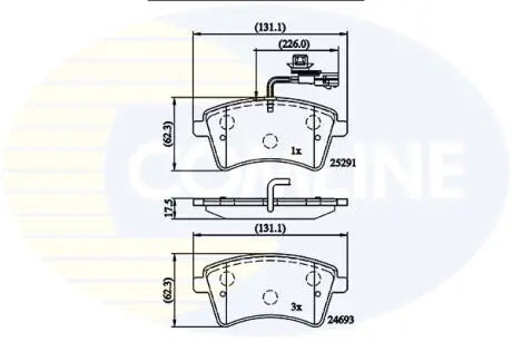 CBP11707 CBP11707 Comline - Гальмівні колодки до дисків COMLINE подбор по vin на Brocar