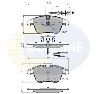 CBP22002 CBP22002 Comline - Гальмівні колодки до дисків COMLINE підбір по vin на Brocar