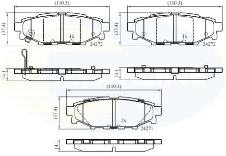 CBP36052 CBP36052 Comline - Гальмівні колодки до дисків COMLINE подбор по vin на Brocar