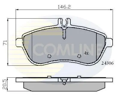 CBP01786 CBP01786 Comline - Гальмівні колодки до дисків COMLINE підбір по vin на Brocar