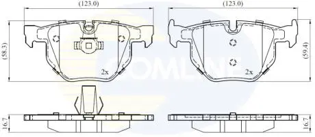 CBP06001 CBP06001 Comline - Гальмівні колодки до дисків COMLINE підбір по vin на Brocar