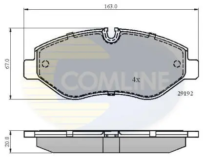 CBP01555 CBP01555 Comline - Гальмівні колодки до дисків COMLINE підбір по vin на Brocar