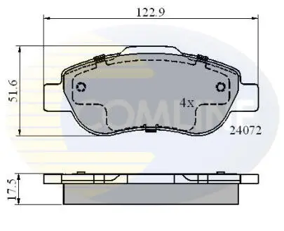 CBP01600 CBP01600 Comline - Гальмівні колодки до дисків COMLINE підбір по vin на Brocar