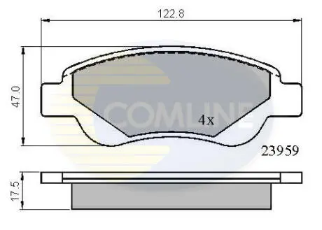 CBP01552 CBP01552 Comline - Гальмівні колодки до дисків COMLINE підбір по vin на Brocar