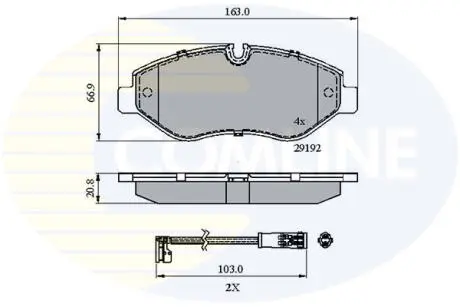 CBP21555 CBP21555 Comline - Гальмівні колодки до дисків COMLINE подбор по vin на Brocar