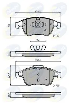 CBP02001 CBP02001 Comline - Гальмівні колодки до дисків COMLINE подбор по vin на Brocar