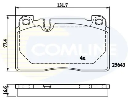 CBP02302 CBP02302 Comline - Гальмівні колодки до дисків COMLINE подбор по vin на Brocar