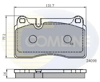 CBP01626 CBP01626 Comline - Гальмівні колодки до дисків COMLINE подбор по vin на Brocar