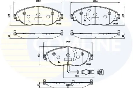CBP12201 CBP12201 Comline - Гальмівні колодки до дисків COMLINE підбір по vin на Brocar
