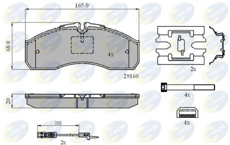 CBP21735 CBP21735 Comline - Гальмівні колодки до дисків COMLINE підбір по vin на Brocar