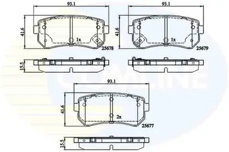 CBP32276 CBP32276 Comline - Гальмівні колодки до дисків COMLINE подбор по vin на Brocar