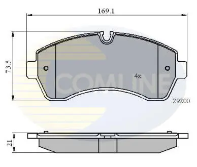 CBP01569 CBP01569 Comline - Гальмівні колодки до дисків COMLINE подбор по vin на Brocar