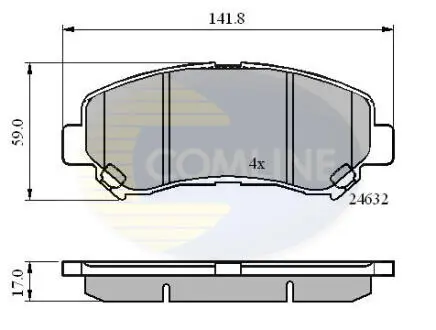 CBP01577 CBP01577 Comline - Гальмівні колодки до дисків COMLINE подбор по vin на Brocar